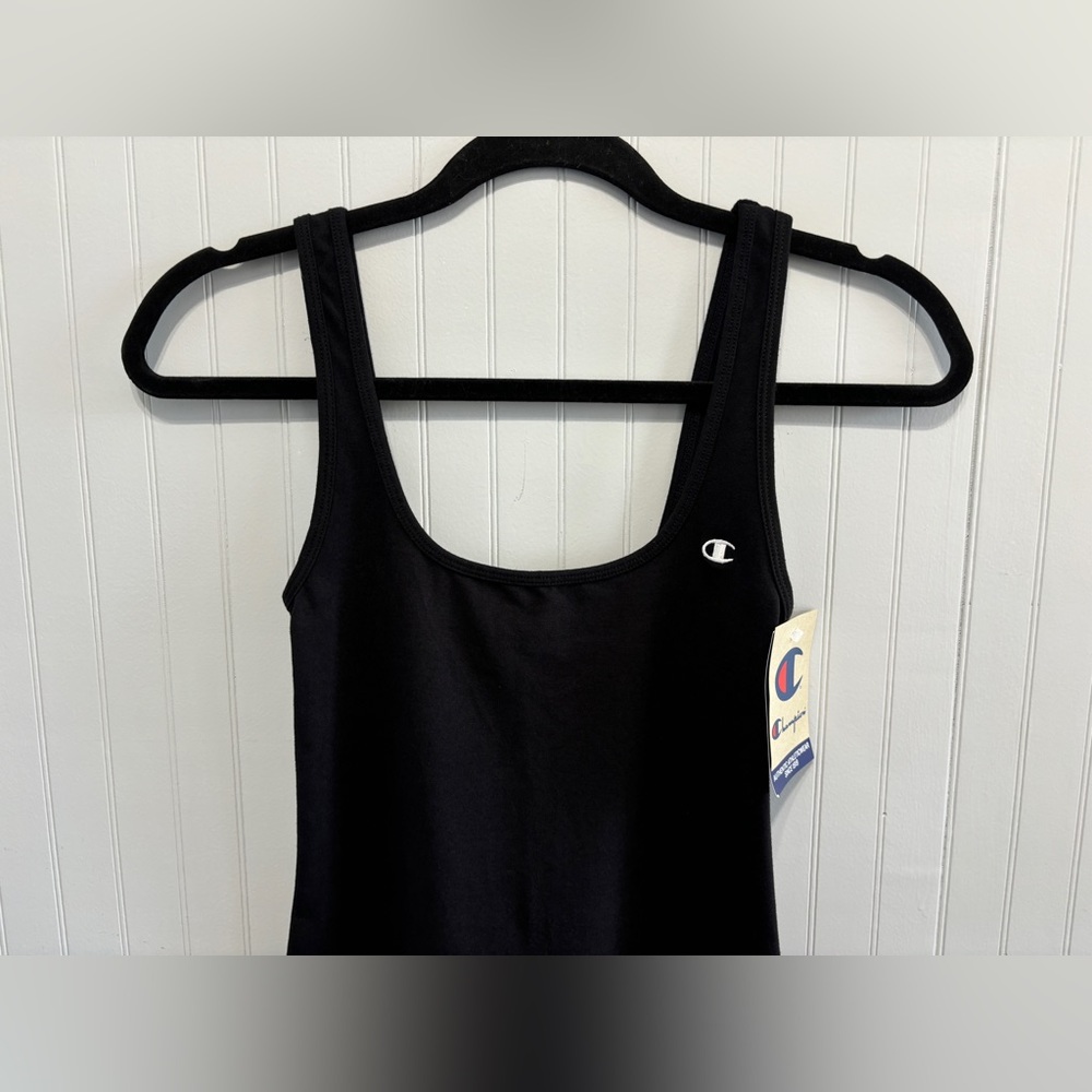 Champion Black Tank Dress with Logo XS or S - Picture 3 of 6